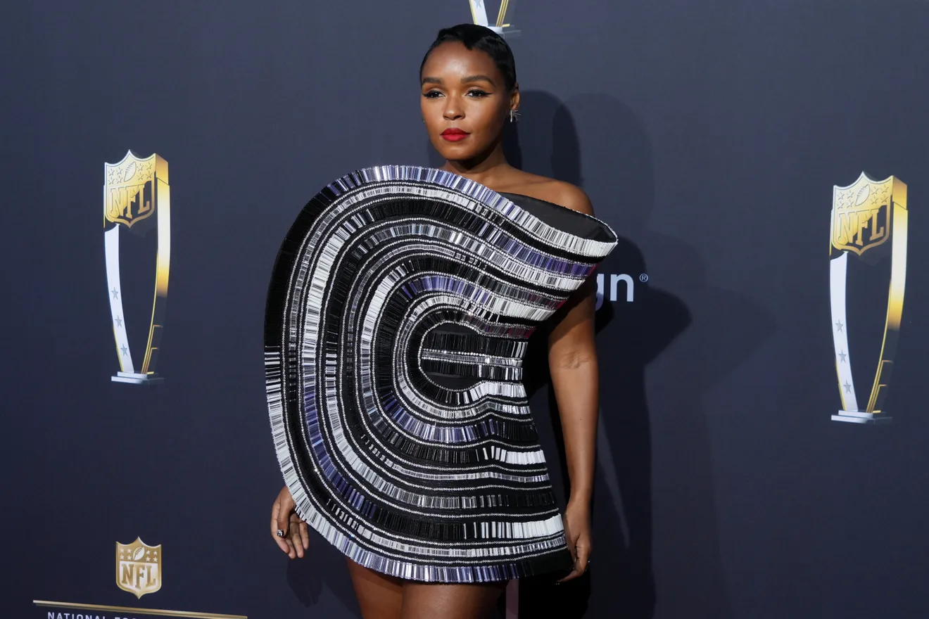 Janelle Monáe Wears Circular Avant-Garde Mini Dress at NFL Honors