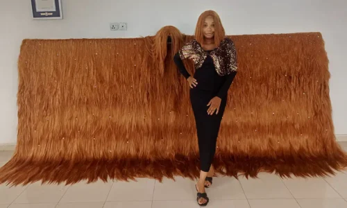 Another Nigerian Stylist Breaks Guinness World Record for Longest Handmade Wig